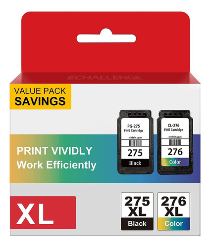 Pg-275xl Cl-276xl High Yield Ink Cartridges Replacement Rema