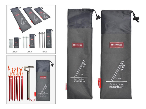 2 Uds Toldo Tienda Clavijas Bolsa De Almacenamiento Cuerda