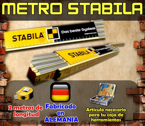 Metro De Madera Stabila 2mt