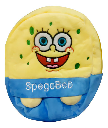 Mochila Infantil Escolar Felpa Hermosa Bob Esponja Exclusiva