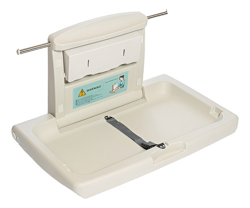 Cambiador De Pared Rebatible Plegable Compacto Para Bebes Blanco Corazones