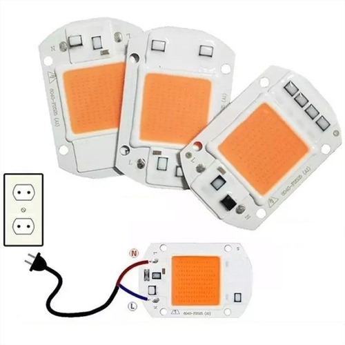 Pack 3 Led Cob Full Spectrum 20w C/u, 220v No Usa Drivers!