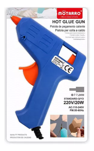 La Casa del Artesano-Pistola para silicona en barra chica para manualidades  20w FOSKA JQ20H con llave de encendido/apagado