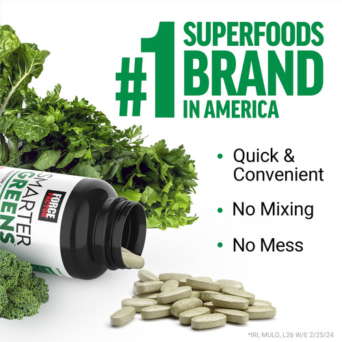 Suplemento Force Factor Smarter Greens 90 Comprimidos