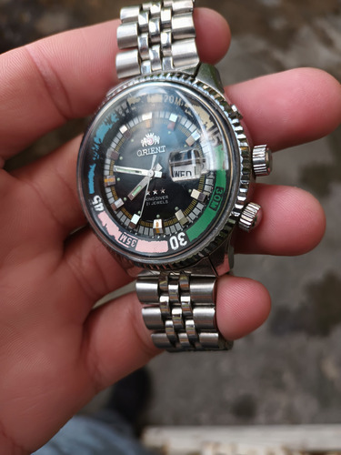 Reloj Orient King Driver Acero Acero Negro (Usado)