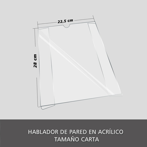 Hablador De Pared En Acrílico Carta 28 Cm  X 22.5 Cm