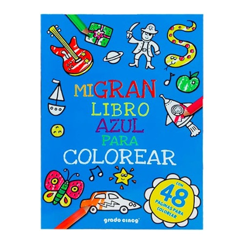 Libro Mi Gran Libro Azul Para Colorear