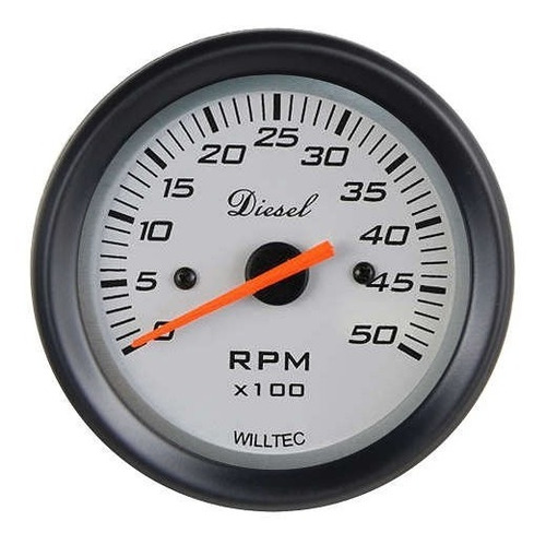 Contagiros Diesel Willtec Rpm Tacômetro C/ Led 52mm