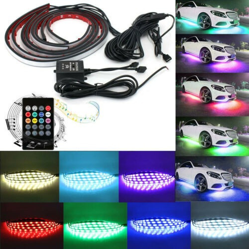 Tira De Led De 7 Colores Debajo Del Tubo Del Automóvil Sist