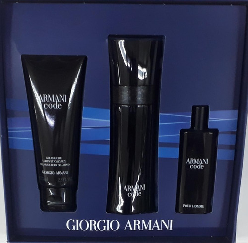 Perfume Armani Code X 75 Ml + 15ml + Gel De Ducha Original