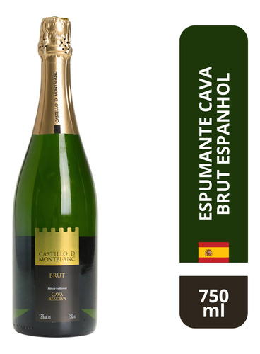 Espumante Branco Castilo De Montblanc D.o. Cava 750 MlCastilo De Montblanc cava 750 ml