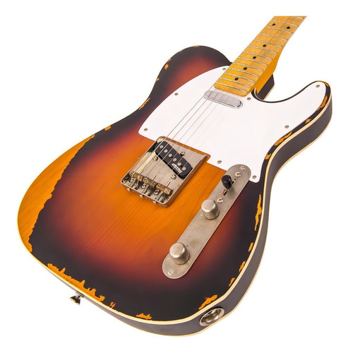 Guitarra elétrica vintage V59mrsb Icon Sunburst T/Tele Cup Color Laranja Escuro Maple Fingerboard Material