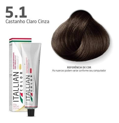 Coloraçao Itallian Color  5.1 (15) Castanho Claro Cinza 