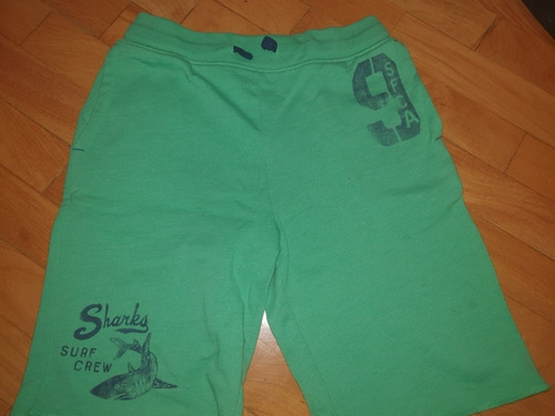 Bermuda Short Algodón Verde Niño Gap Kids Talle Large