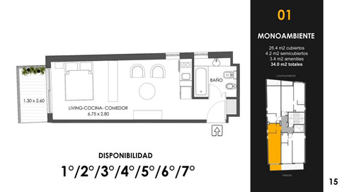 Venta Departamento Dos Ambientes En Barrio Norte
