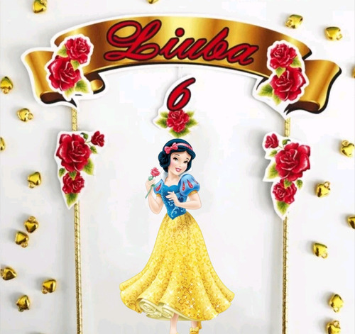 Toppers Cake Adorno Para Torta Blancanieves 