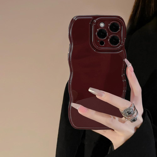 Funda De Teléfono Para iPhone 14 Pro, Diseño Simple De Ondas, Marco Ondulado, Suave Silicona Estética Para iPhone 14 Pro