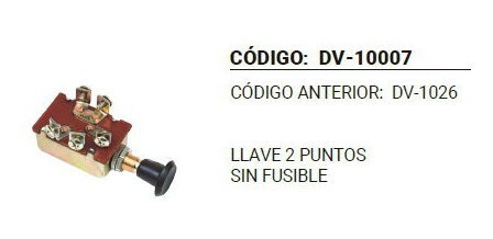 Llave  2 Puntos Universal Sin Fusible