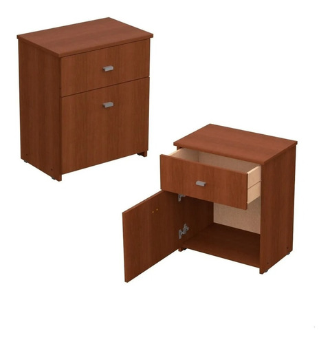 Mesa De Luz X2 Dakar Melamina 1 Puerta 1 Cajon