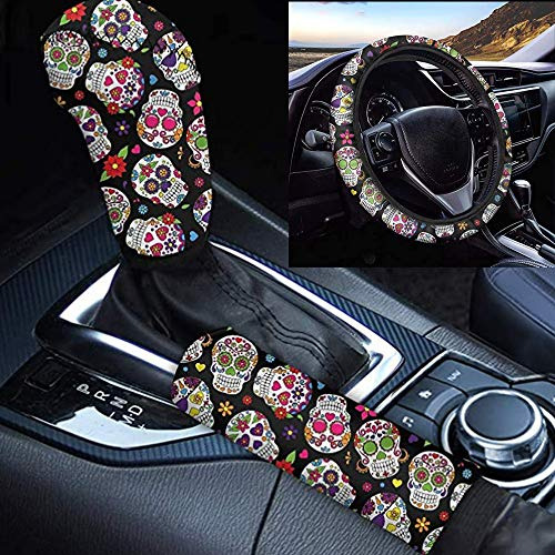 Funda De Volante Amzbeauty Con Estampado De Lindas Calaveras