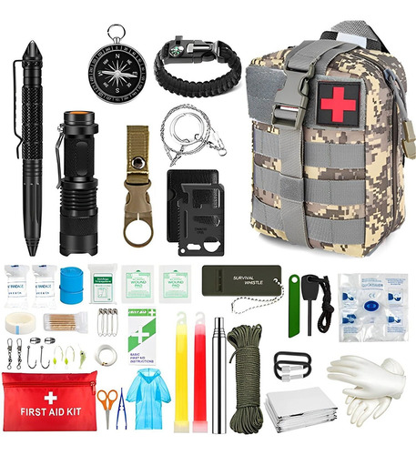 Kit De Supervivencia Sos Caja Multiusos Militar Camping