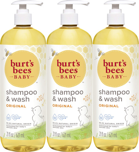 Conjunto De Xampu E Sabonete Burt's Bees Baby 2 Em 1, 1,8 L,
