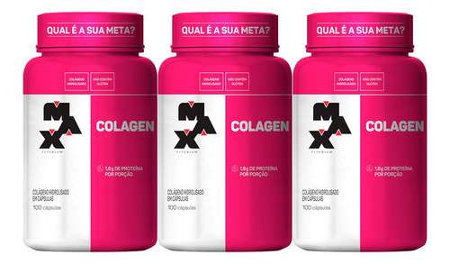 Kit Colágeno Hidrolisado - 300 Capsulas - Max Titanium