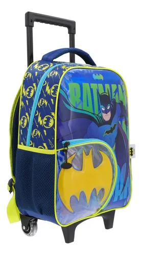 Mochila Rodante Dc Comics Escolar Reforzada Batman Escudo