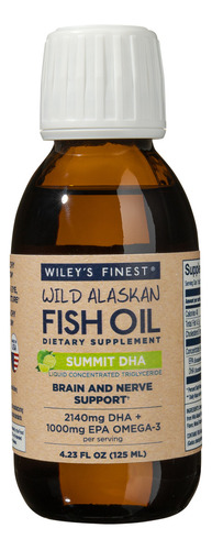 Wileys Finest Wild Alaskan Fish Oil Summit Dha 125ml