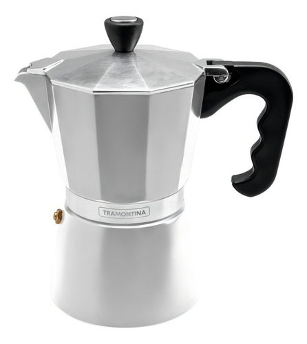 Cafetera espresso italiana Tramontina Coffee & Tea de 320 ml, color acero inoxidable