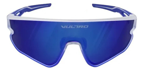 Óculos Para Ciclismo Rise Com Azul - Vultro Armação Branco Com Azul