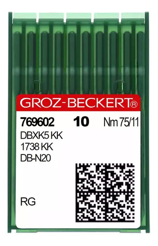 20 Agujas Groz-beckert® Dbxk5 Kk (bordar 3d) - 75/11, Rg