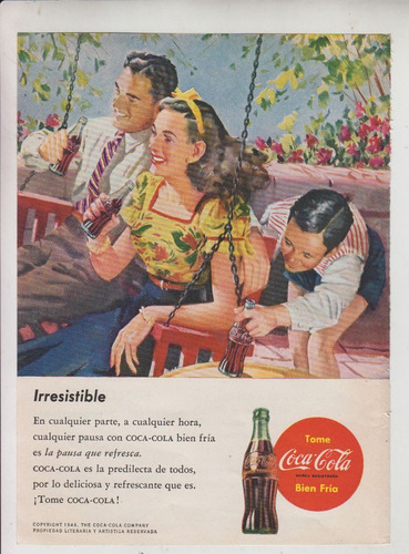 Dos Hojas Publicidad Vintage Coca Cola Refrescos Años 40 (4)