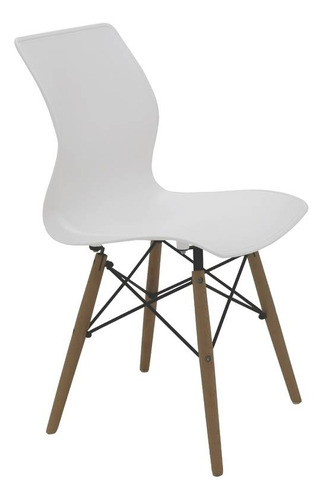 Cadeira Maja Unicolor 3d Summa Em Polipropileno Branco Com B Cor Da Estrutura Da Cadeira Marrom Desenho Do Tecido Sem Tecido