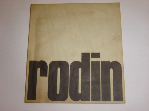 Catalogo Rodin. Museo Nacional De Artes Plasticas 1971
