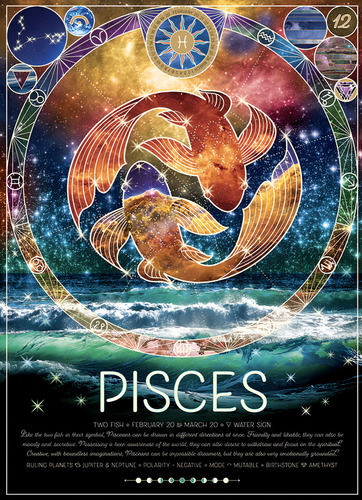 Rompecabezas Piscis Signo Zodiacal 500 Pz Cobble Hill Pisces Zodiaco Peces