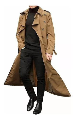 Gabardina Larga De Poliéster De Otoño/invierno Para Hombre