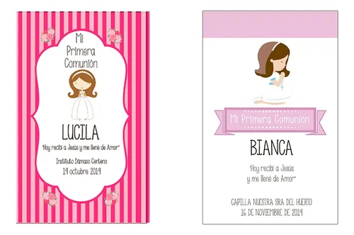 comprar Tarjetas  Comunion  Nena X 50 Un. - Diseños Originales-