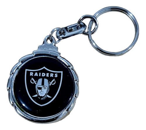 Raiders Futbol Americano Llavero Metalico Doble Vista 0848