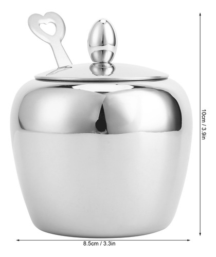 Azucarero De Acero Inoxidable 304 Con Cuchara Para Labios Ho
