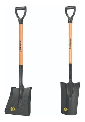 Imagen 7 de 10 de Kit Combo De Jardineria Tramontina Pala Punta + Pala Ancha