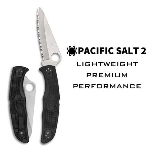 Cuchillo Spyderco Pacific Salt 2 Hoja H-1 De 3.78 Y Mango