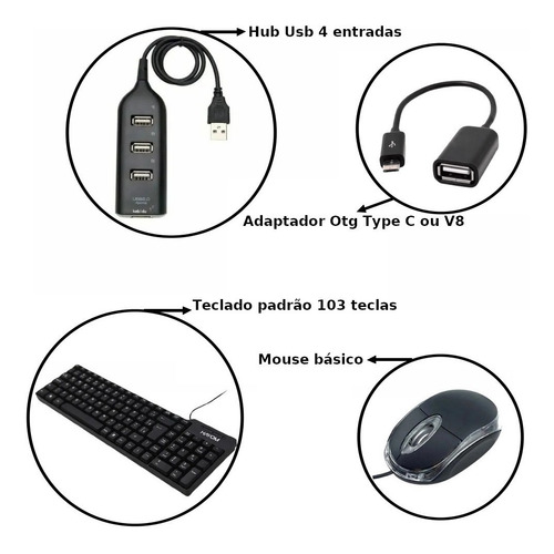 Imagem 5 de 7 de Kit Teclado E Mouse Para Celular Mobilador Free Fire E Pubg