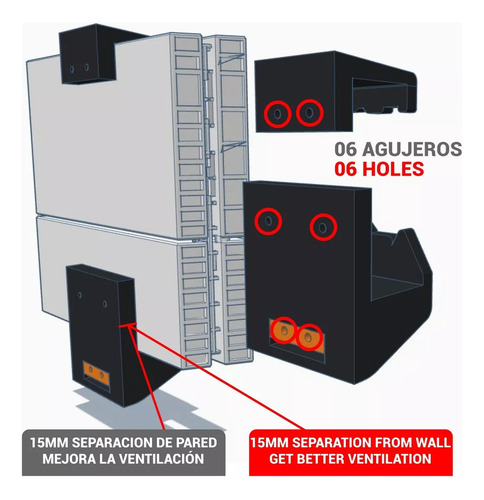 Soporte Pared Para Playstation 4 Ps4 + 2 Soportes Controles
