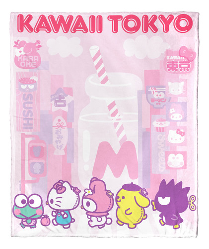 Northwest Sanrio Hello Kitty - Manta Tctil De Seda, 50 X 60