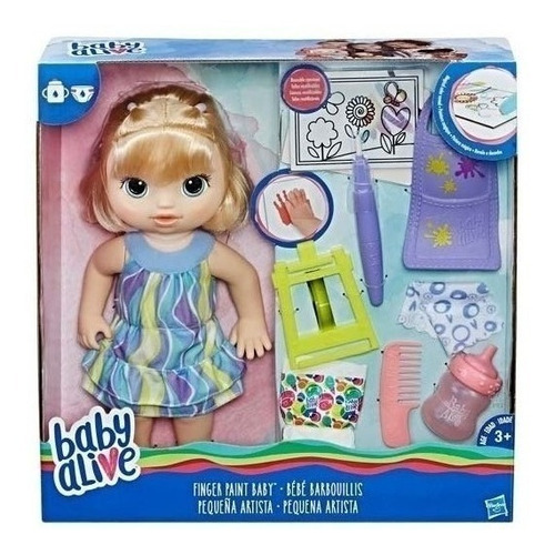 Muñeca Baby Alive Pequeña Artista Blonde Original