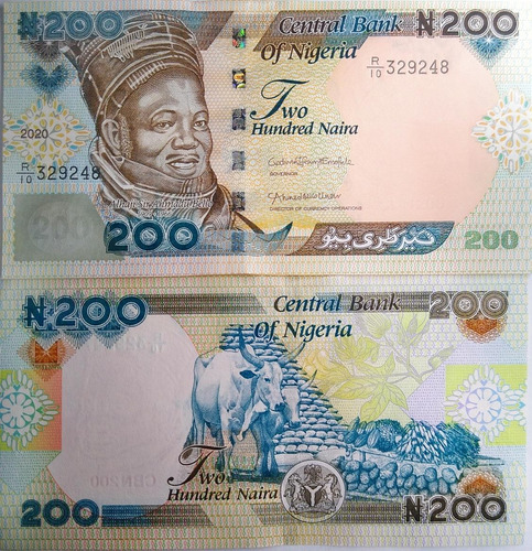 Billete Nigeria 200 Nairas 2020 Papel Moneda Unc