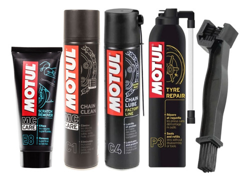 Kit Cadena Motul C1/c4 + Sellador + Quitarayas + Cepillo