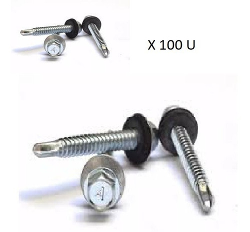 Tornillo Autoperforante Techo Arandela , 1 1/2 Pulgadas(100)