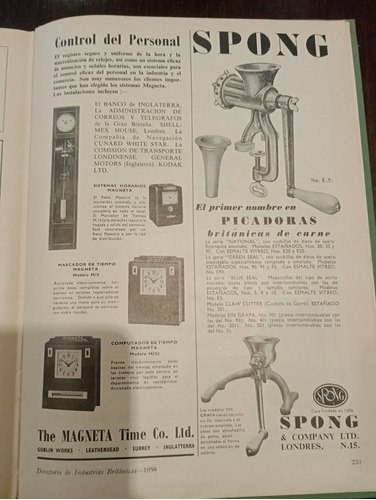 Antiguo Catalogo Ruston Año 1958 Unico Motor Locomotora (Usado)